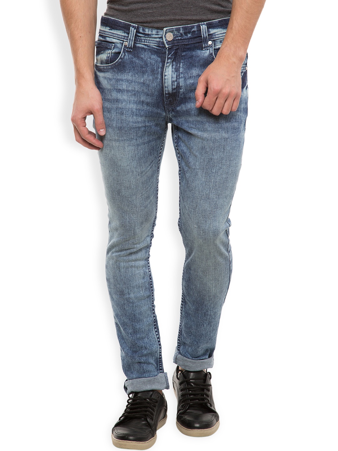 

LOCOMOTIVE Men Blue Slim Fit Mid-Rise Jeans