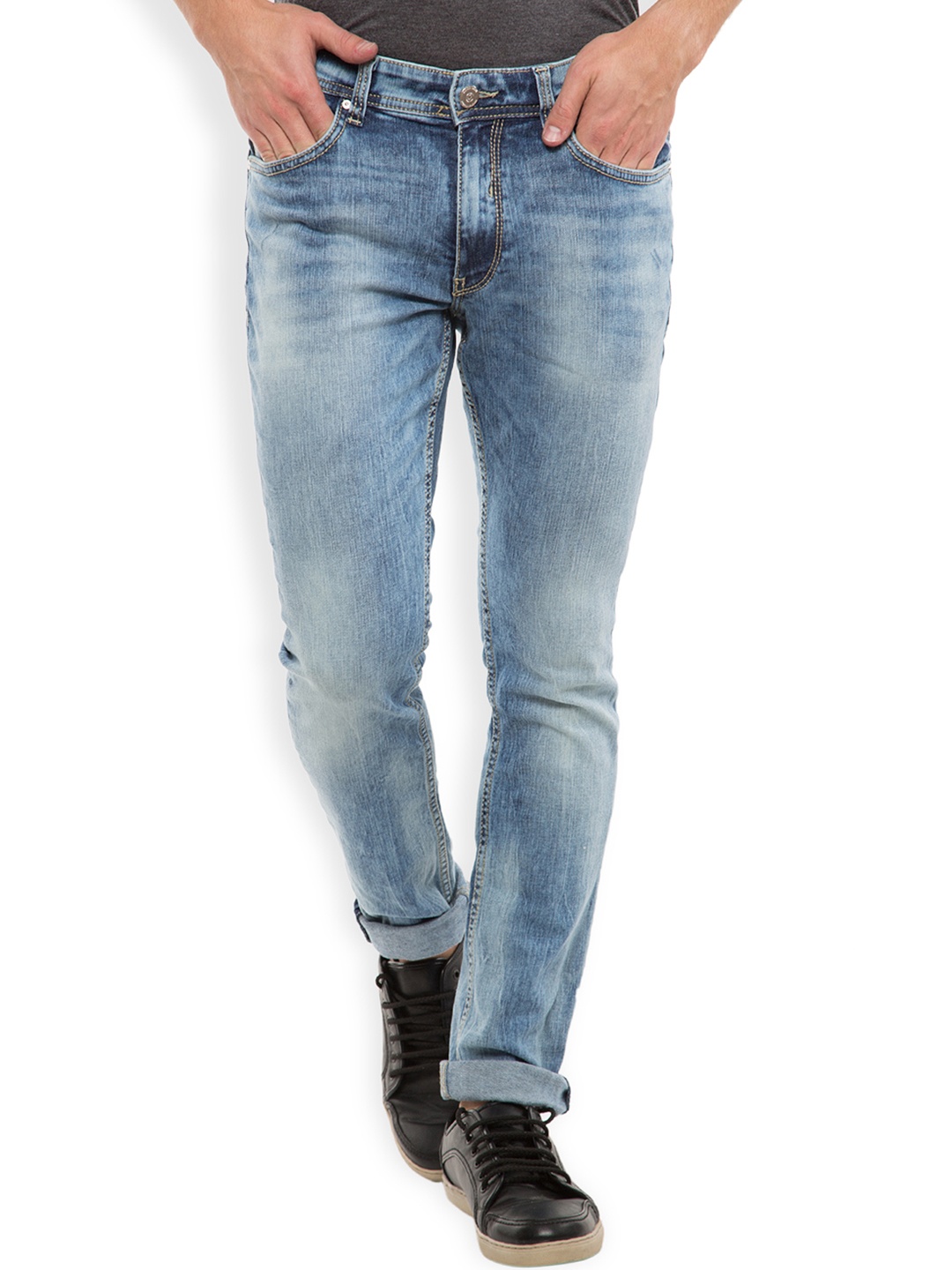 

LOCOMOTIVE Men Blue Slim Fit Mid-Rise Jeans