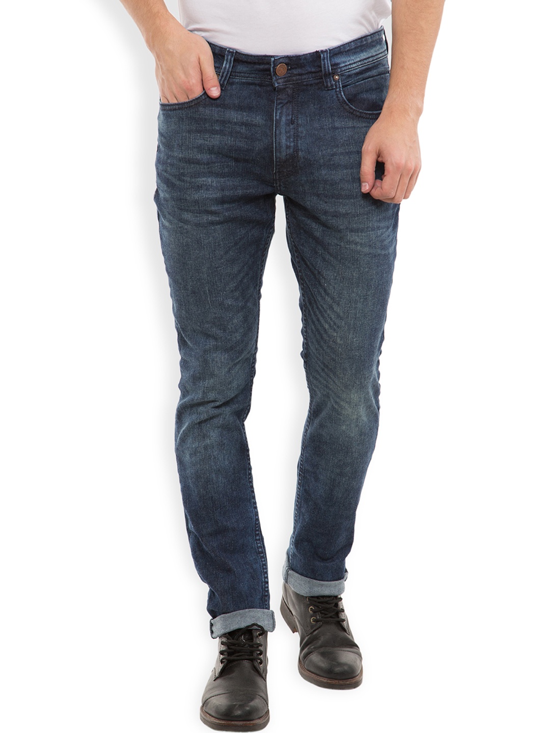 

LOCOMOTIVE Men Blue Slim Fit Mid-Rise Jeans
