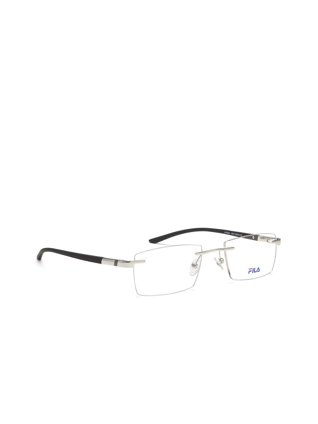 

FILA Men Silver & Black Rimless Square Frames