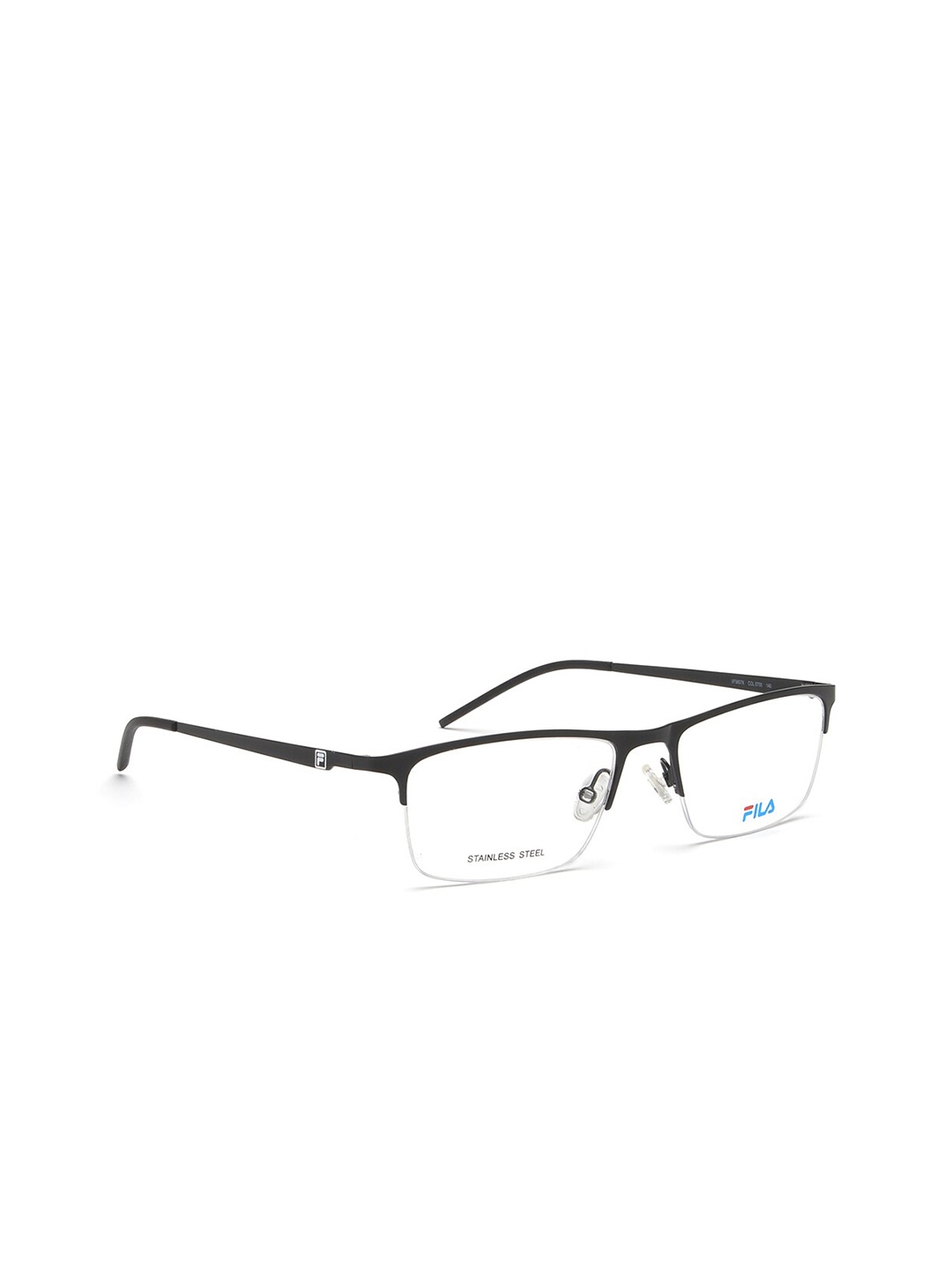 

FILA Men Black Half Rim Rectangle Frames