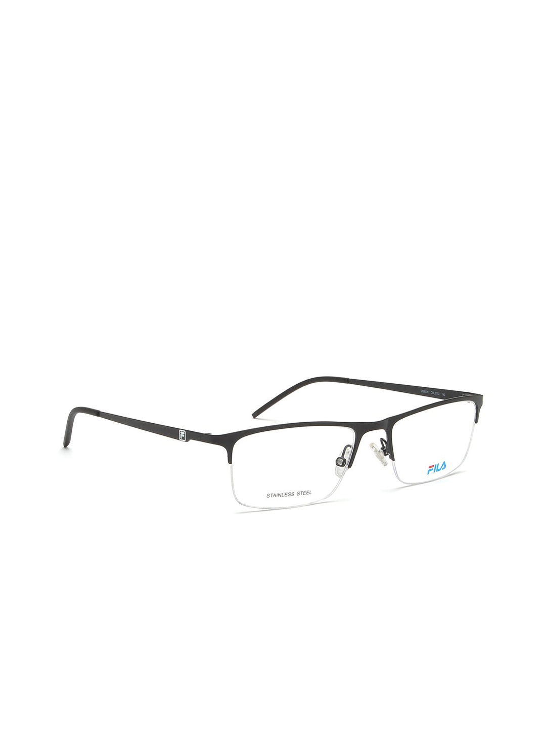 

FILA Men Black Solid Half Rim Rectangle Frames