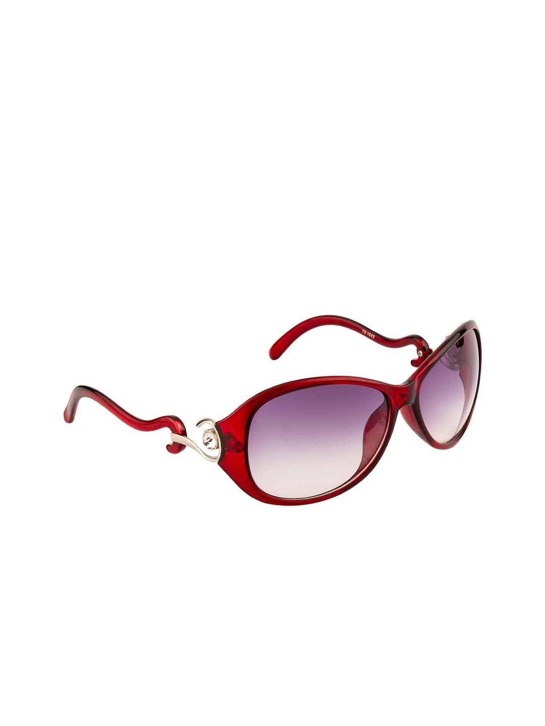 

Ted Smith Women Grey Lens & Red Oval Sunglasses with UV Protected Lens