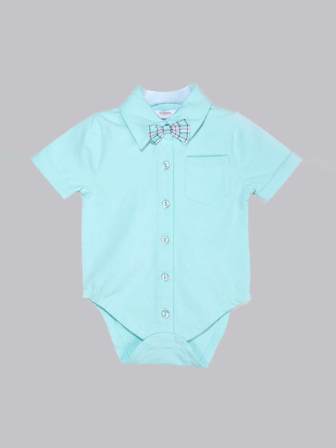 

Kidbea Infant Boys Blue Solid Bodysuit