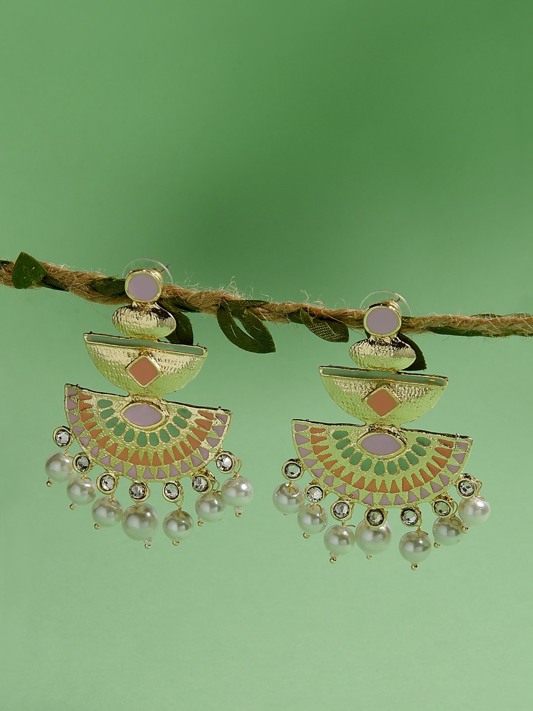 

Fida Women Gold-Toned Contemporary Drop Earrings