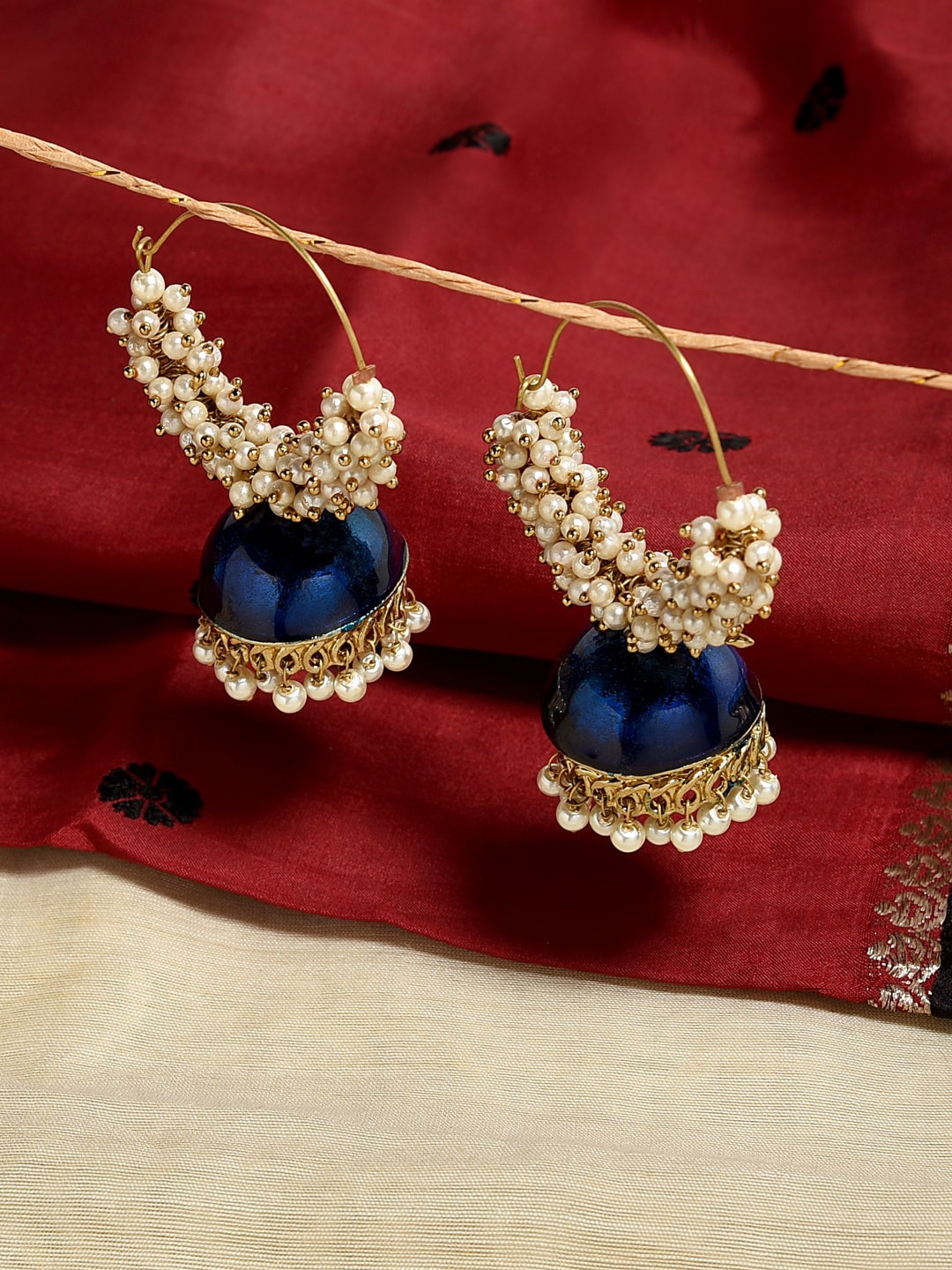 

Fida Gold-Toned Contemporary Jhumkas Earrings