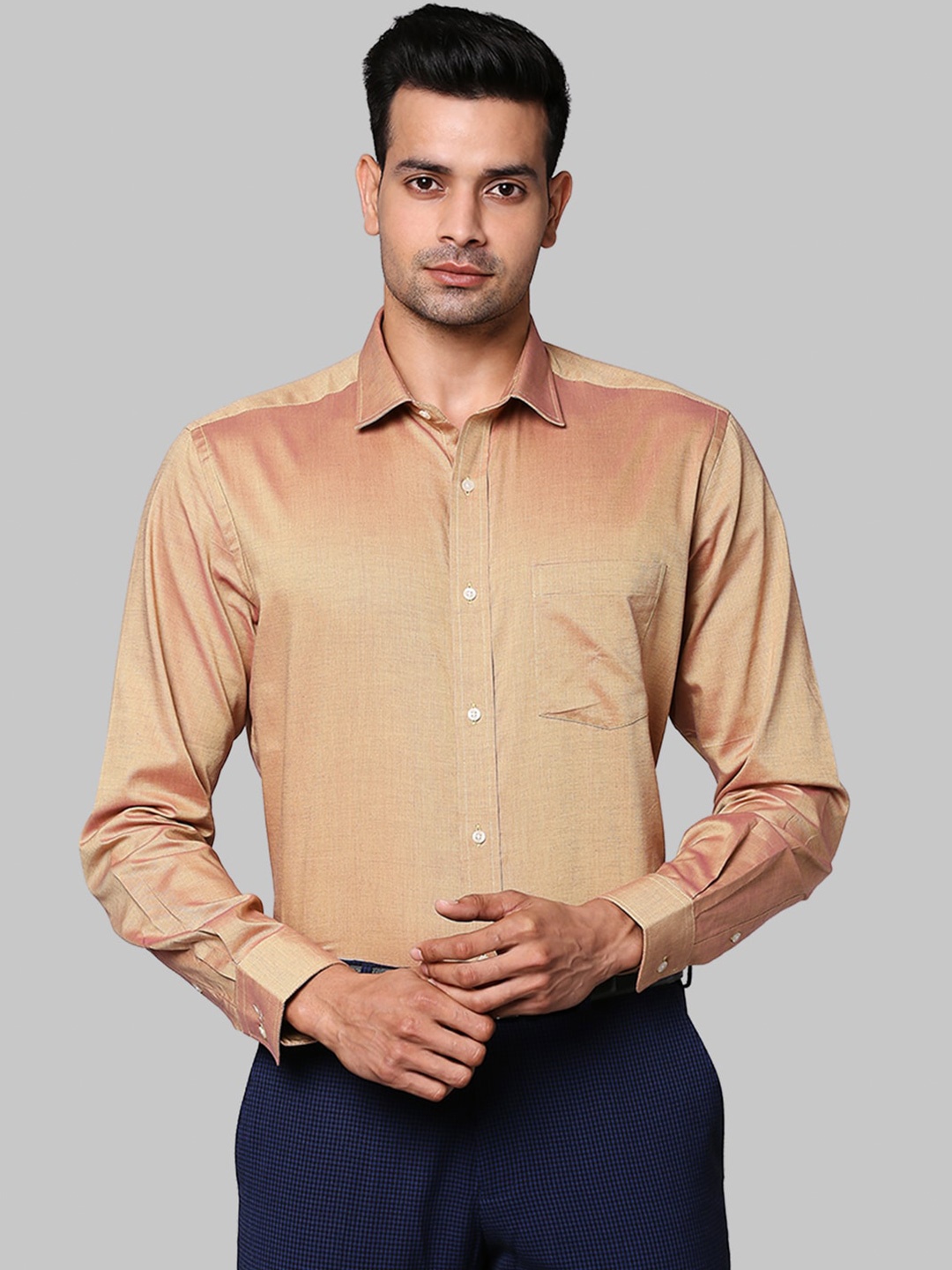 

Park Avenue Men Beige Regular Fit Formal Shirt