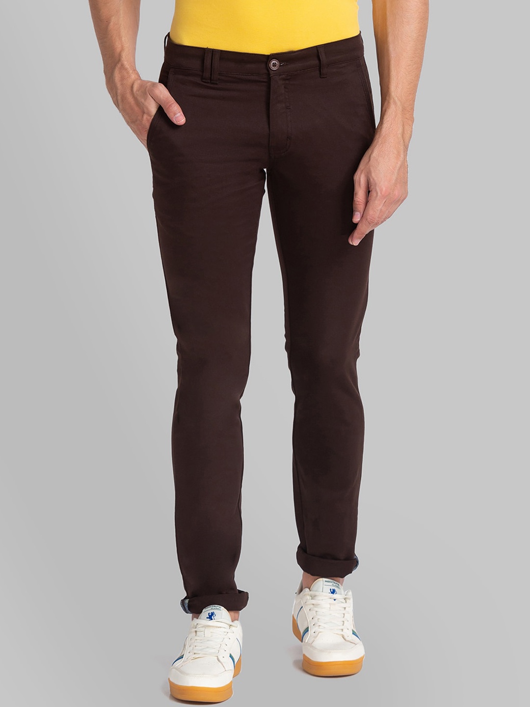 

Parx Men Brown Tapered Fit Trousers