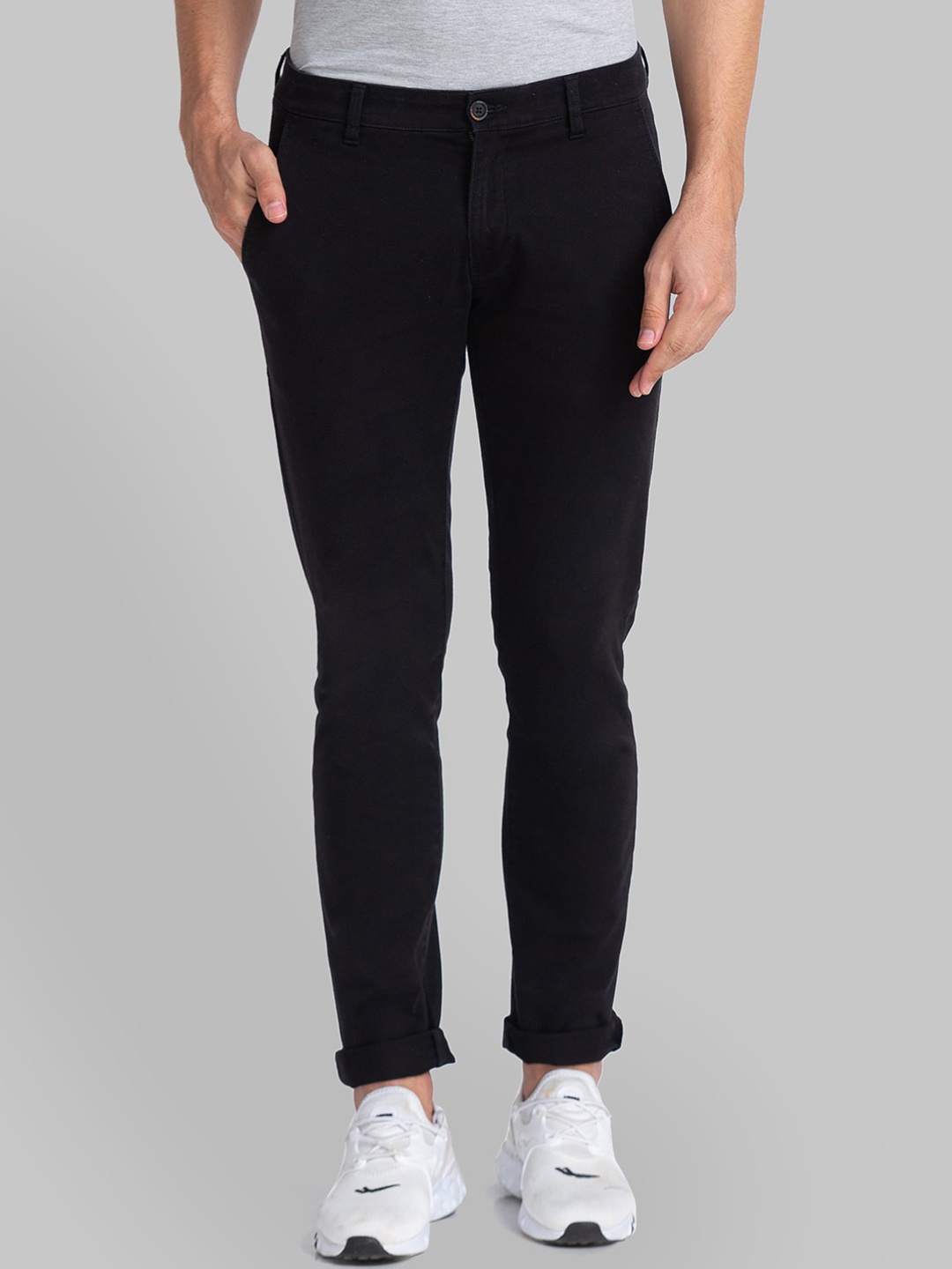 

Parx Men Black Tapered Fit Trousers