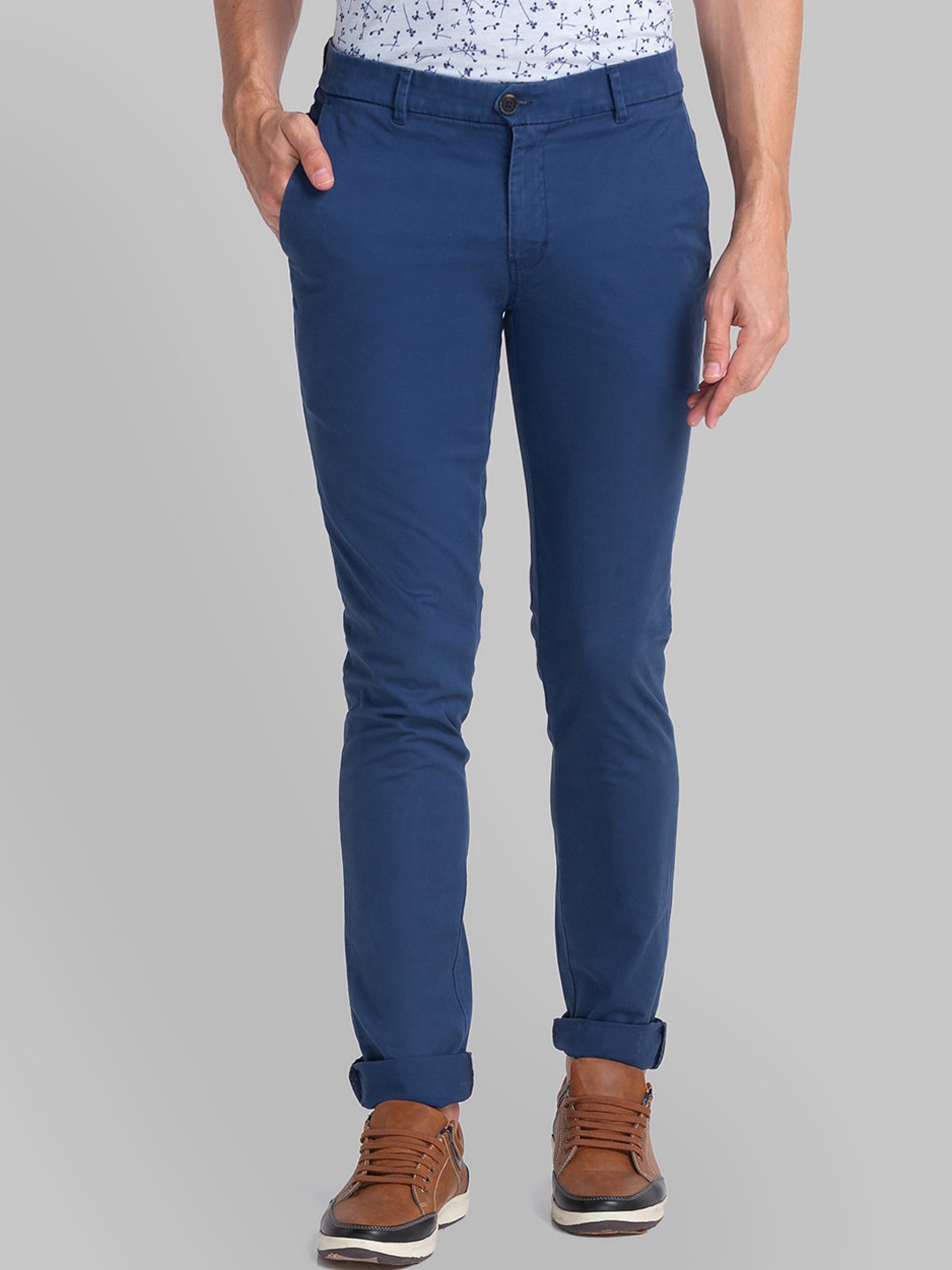 

Parx Men Blue Slim Fit Trousers