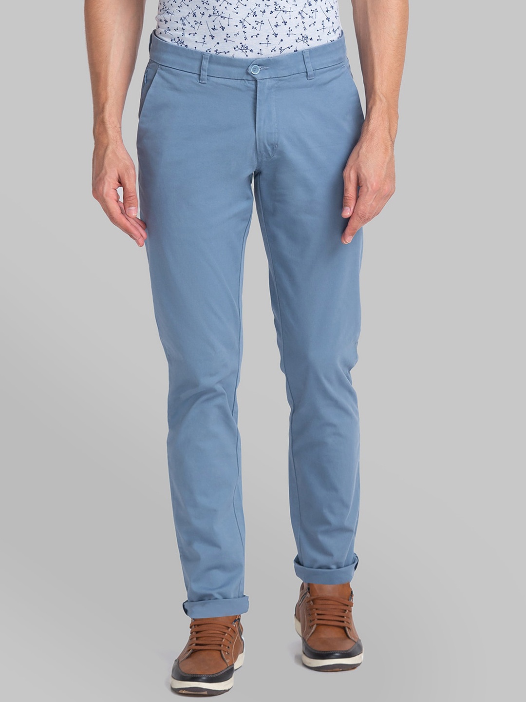 

Parx Men Blue Tapered Fit Trousers
