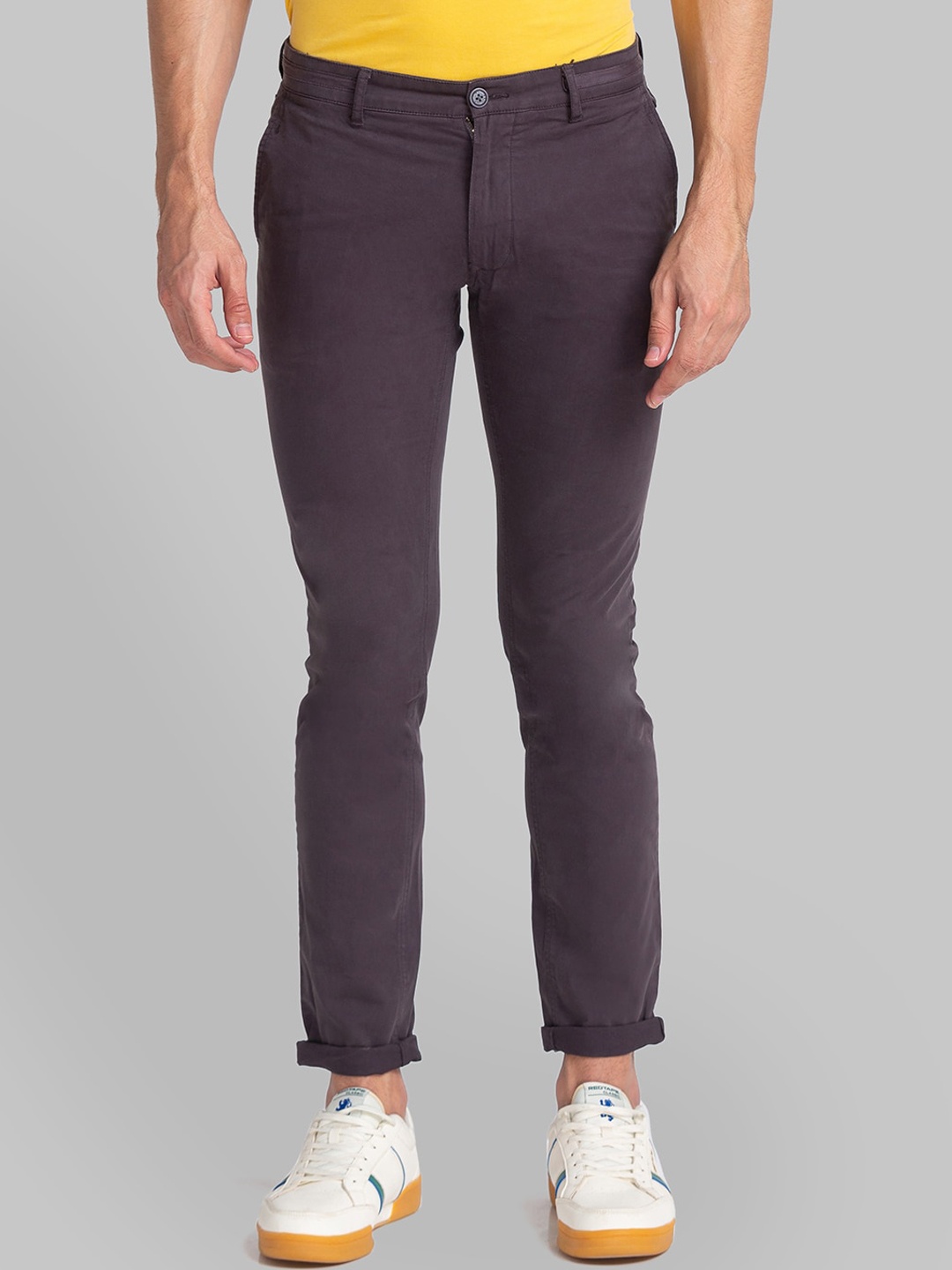 

Parx Men Grey Tapered Fit Trousers