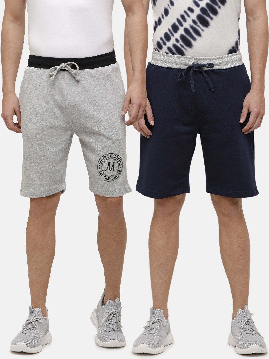 

MADSTO Men Pack of 2 shorts, Navy blue