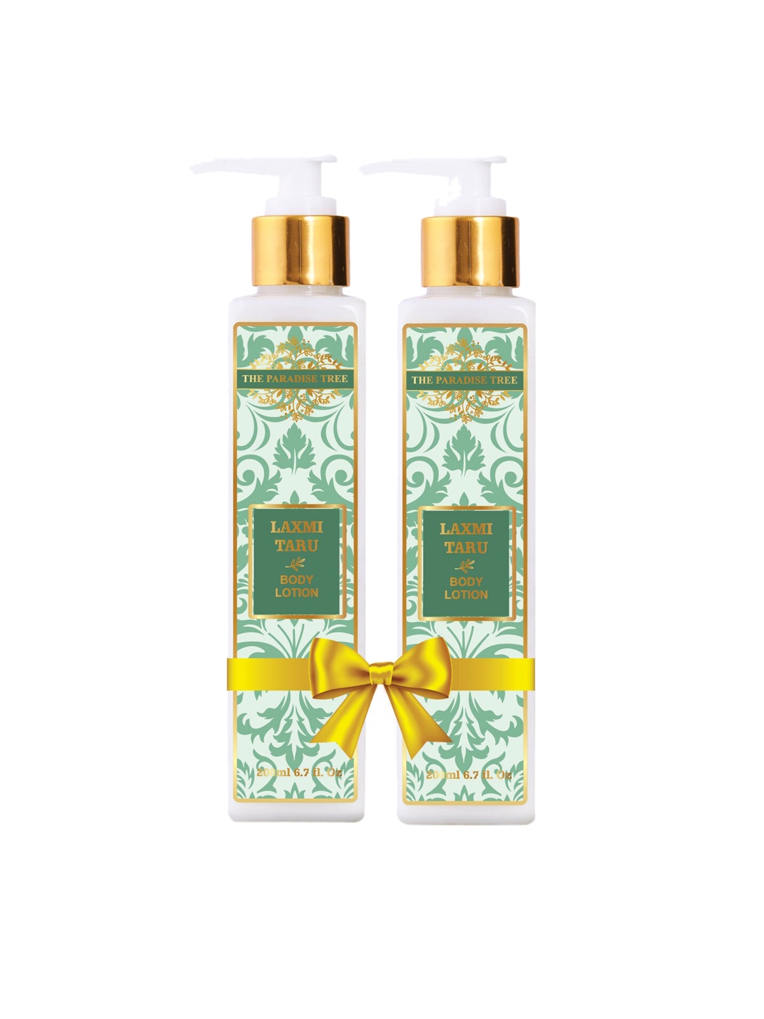 

The Paradise Tree Set of 2 Laxmi Taru Body Lotion 200 ml each, Green