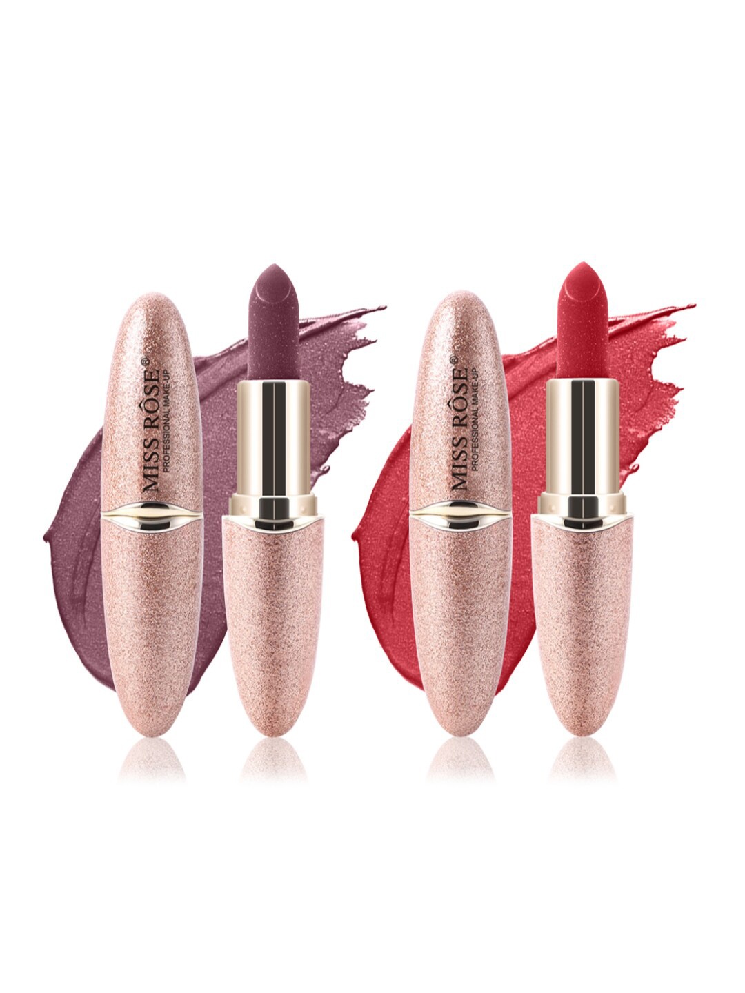 

MISS ROSE Set of 2 Matte Smooth Velvet Lipstick - 03 & 47, Maroon