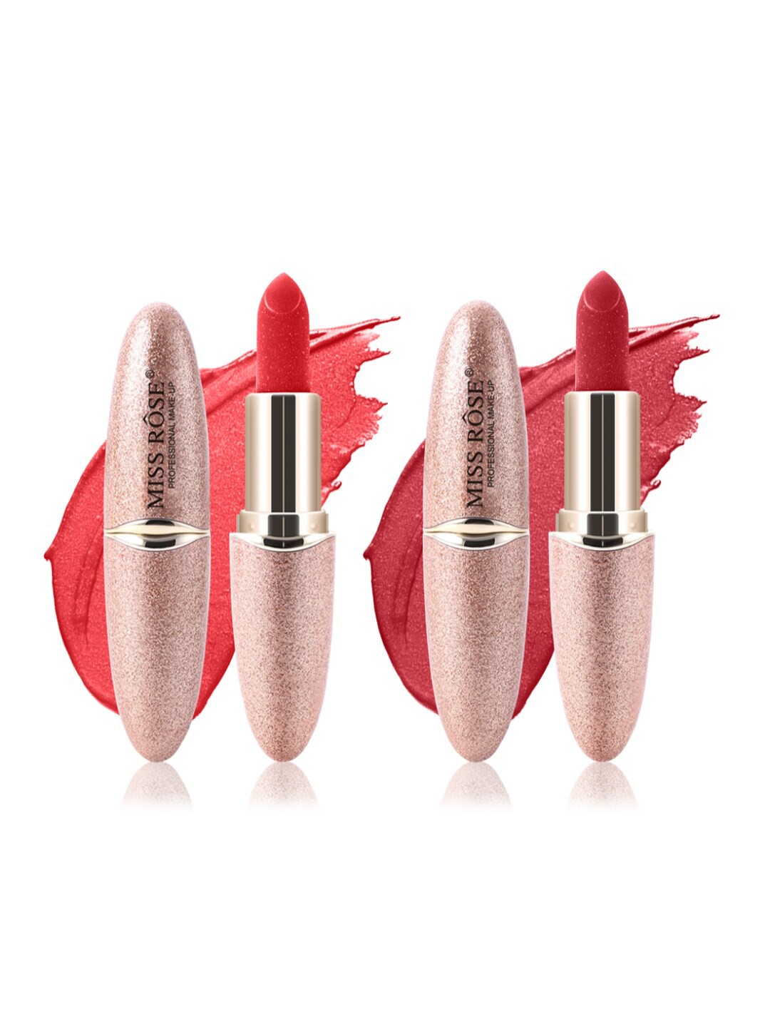 

MISS ROSE Set of 2 Matte Smooth Velvet Lipstick - 44 & 47, Fuchsia