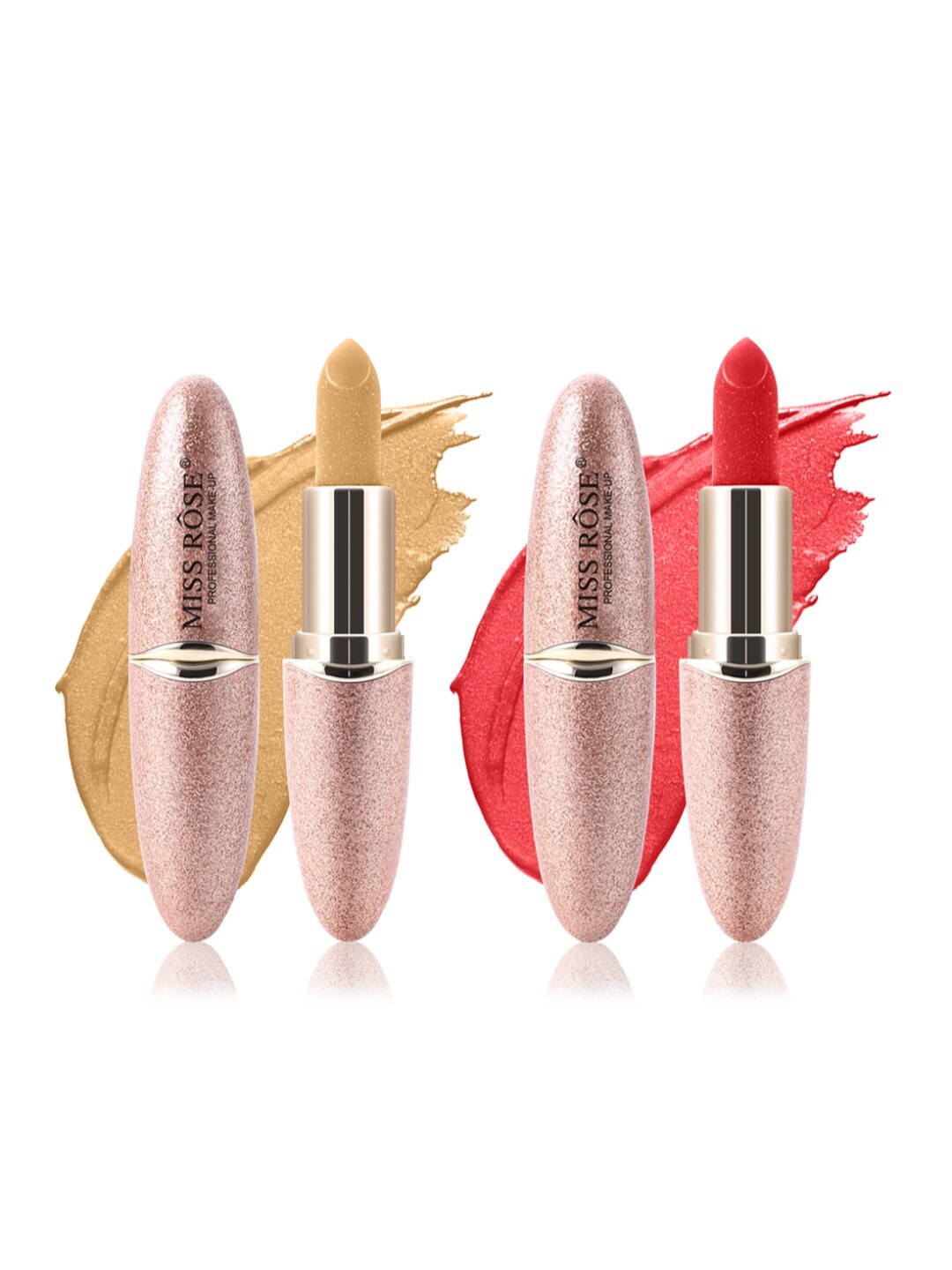 

MISS ROSE Set of 2 Matte Smooth Velvet Lipstick - 44 & 07, Yellow