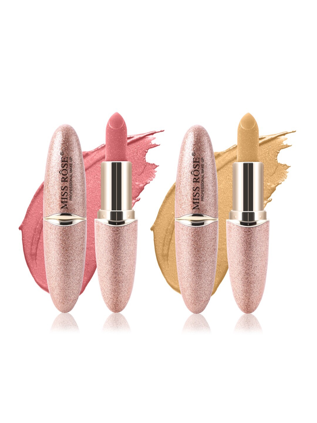 

MISS ROSE Set of 2 Matte Smooth Velvet Lipstick - 06 & 07, Pink