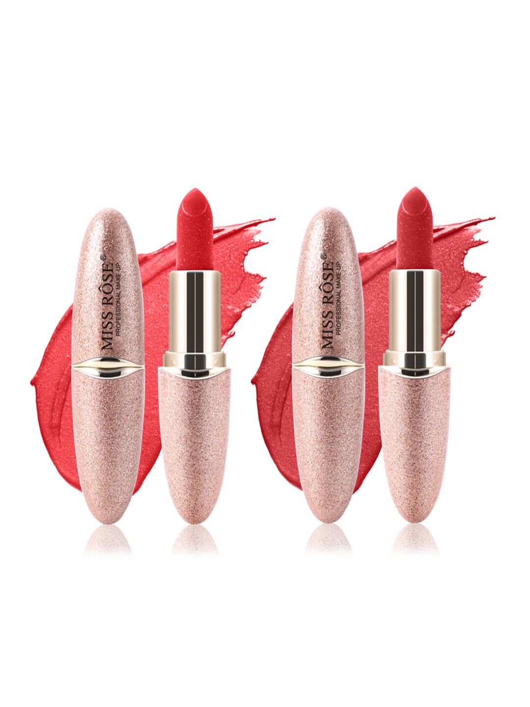 

MISS ROSE Set Of 2 Matte Smooth Velvet Lipstick 20 g - 48 & 44, Fuchsia