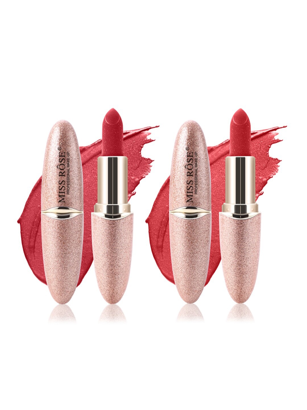 

MISS ROSE Set of 2 Matte Smooth Velvet Lipstick - 48 & 47, Red