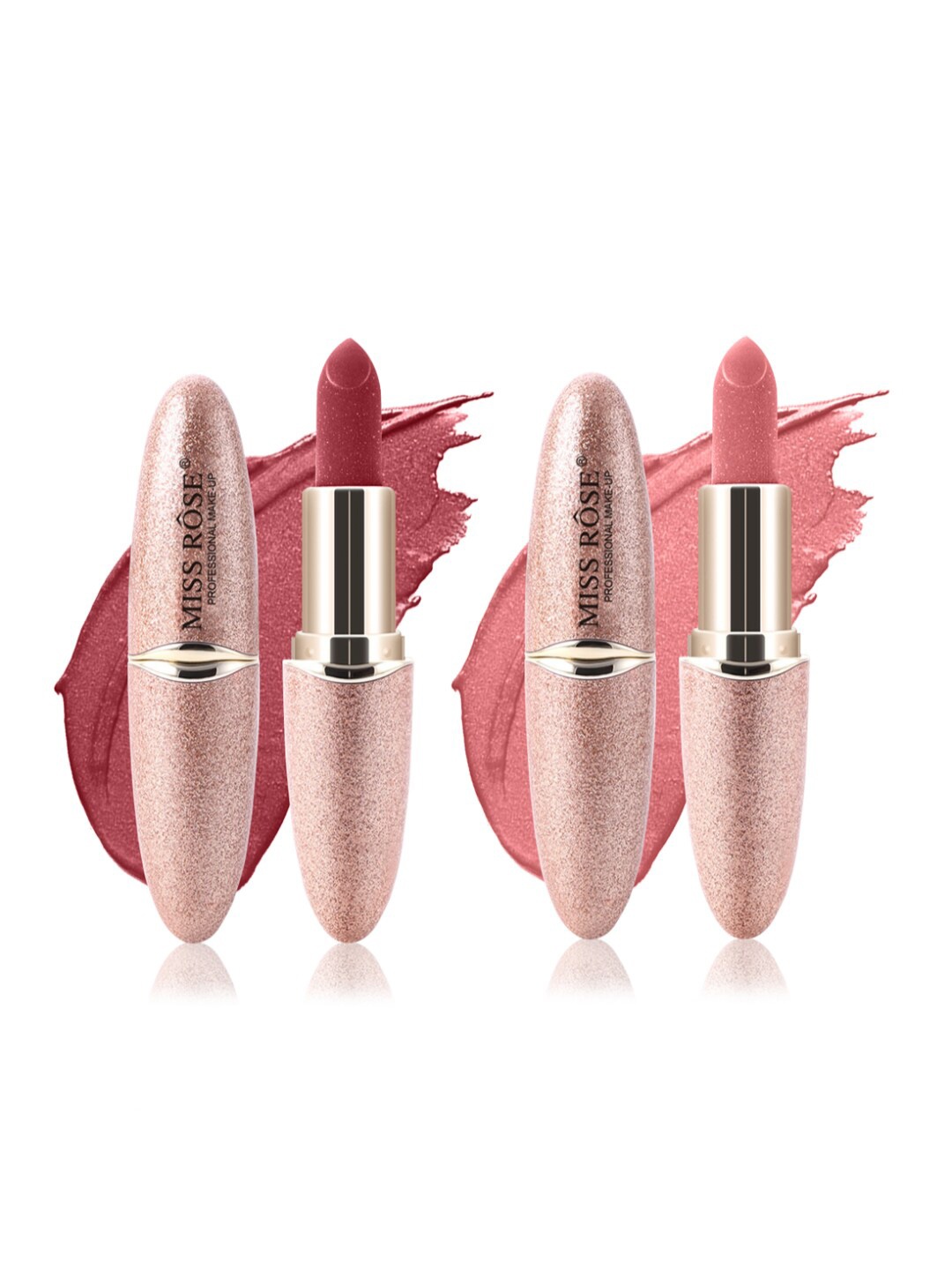 

MISS ROSE Set Of 2 Matte Smooth Velvet Lipstick 20 g - 06 & 05, Orange