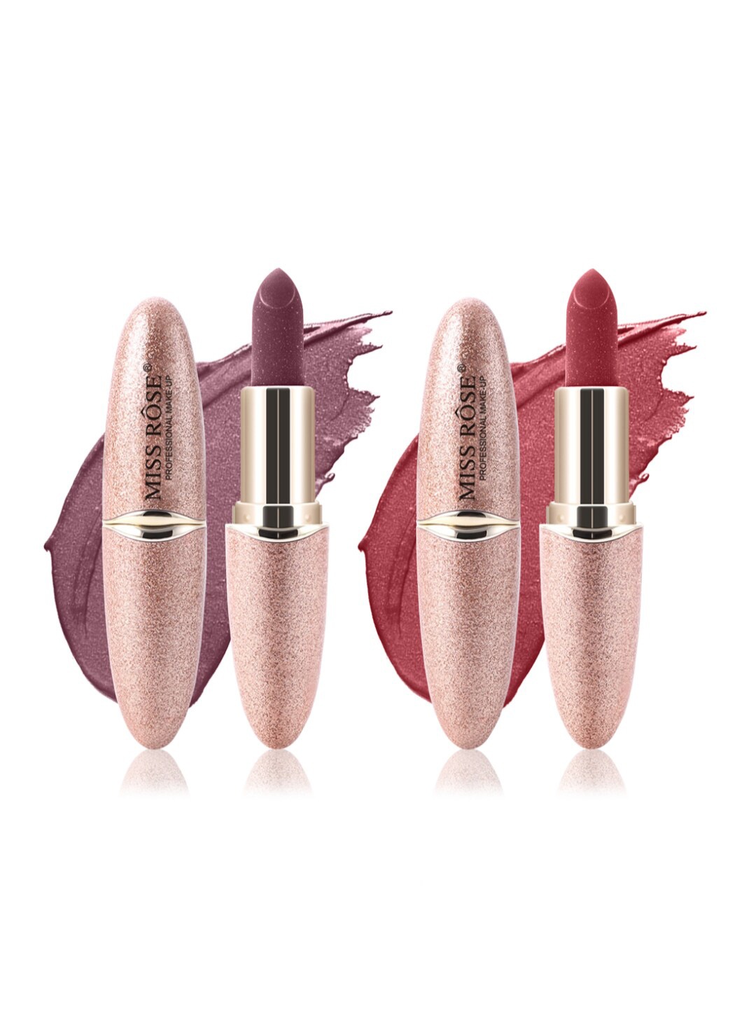

MISS ROSE Set of 2 Matte Smooth Velvet Lipstick - 03 & 05, Maroon