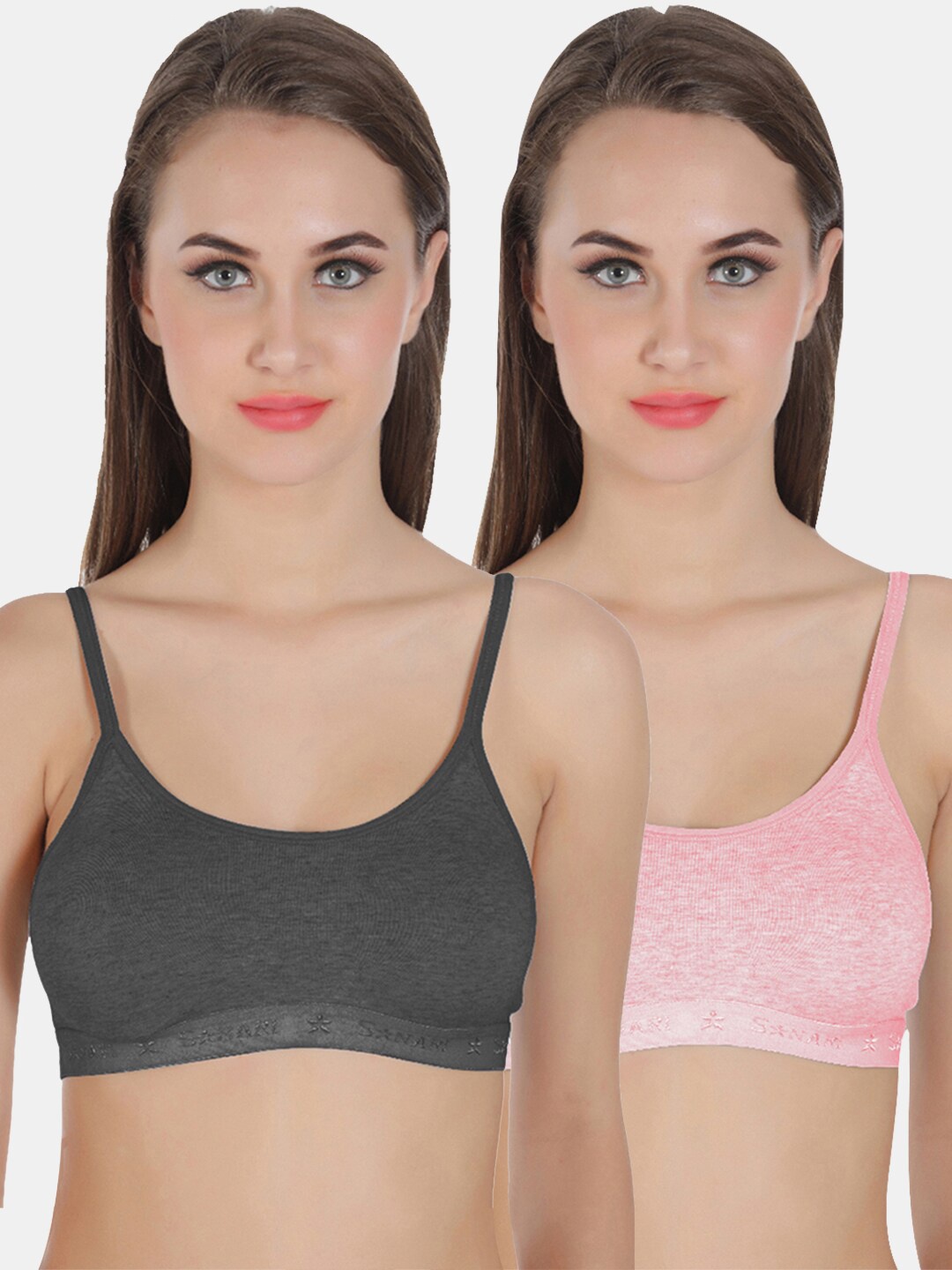 

Sonari Pack of 2 Black & Pink Bra