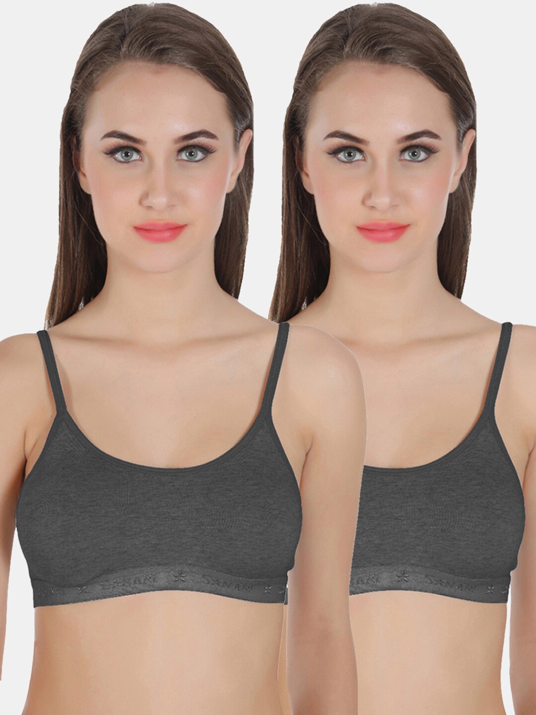 

Sonari Grey Melange Non Padded Cami Bra