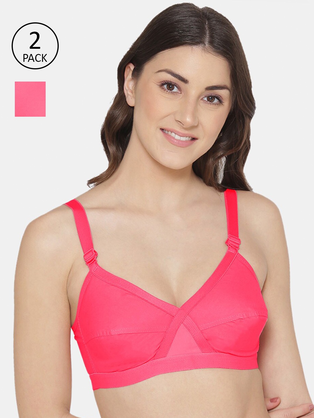 

KOMLI Pack of 2 Pink Bra