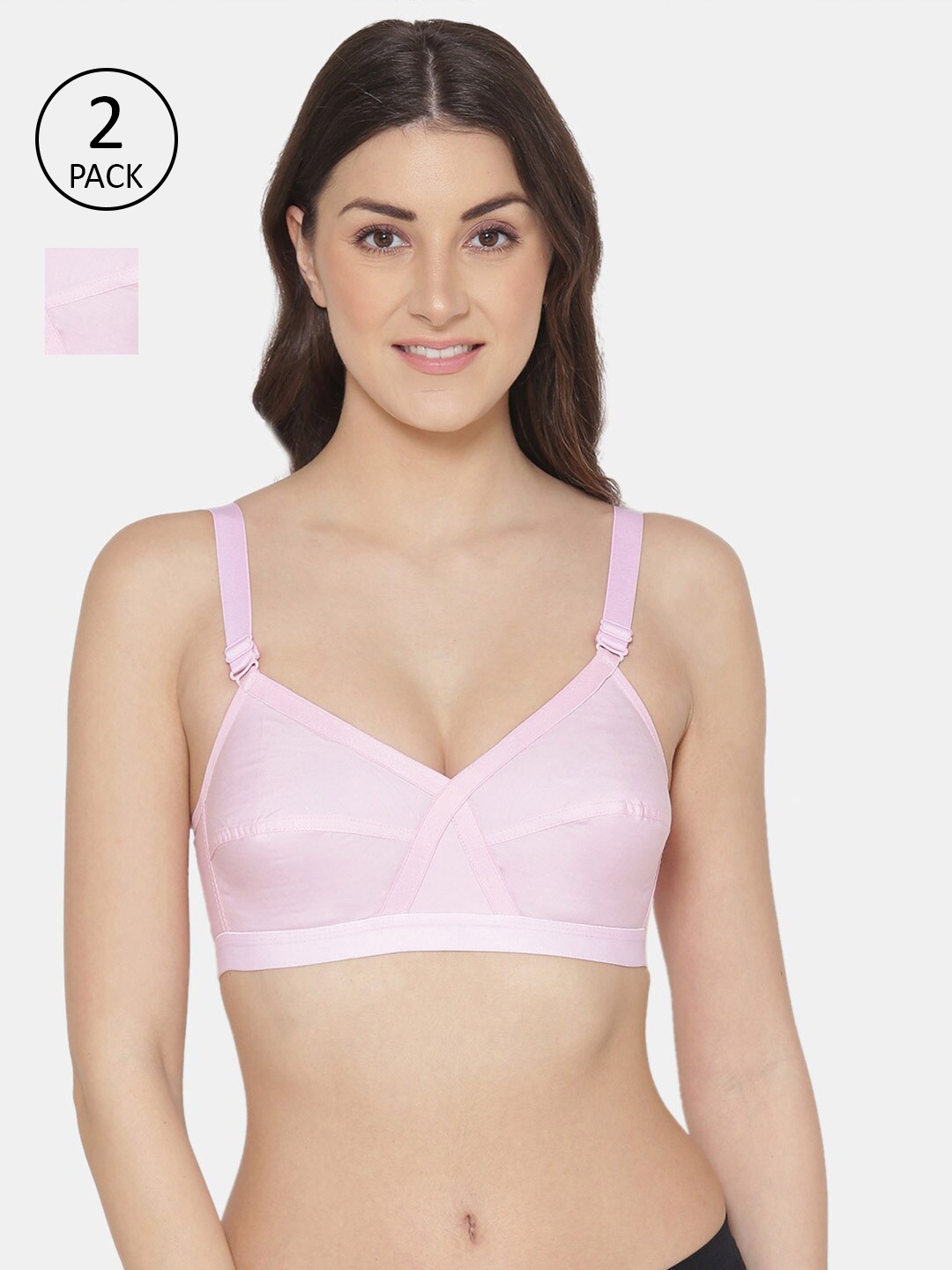

KOMLI Pack of 2 Pink Bra
