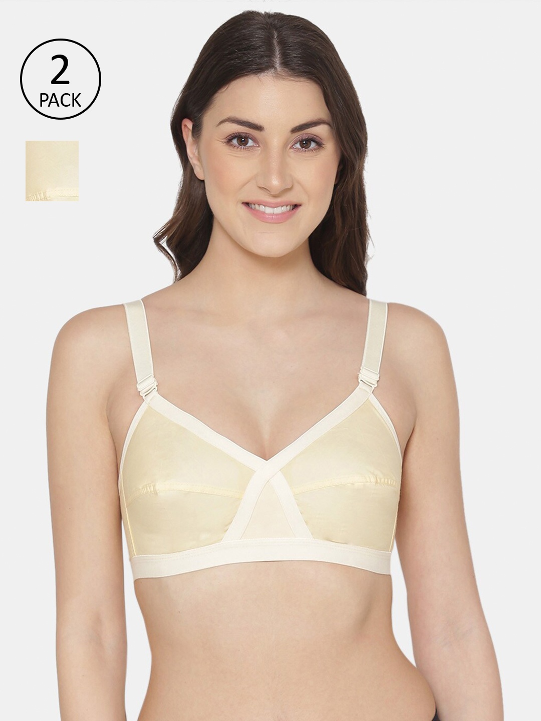 

KOMLI Pack of 2 Beige Bra