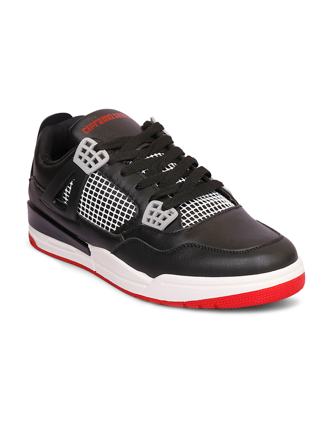 

CIPRAMO SPORTS Men Black Colourblocked PU Sneakers