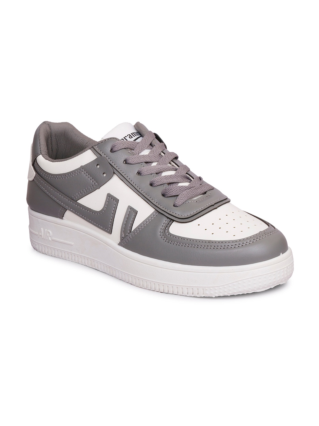 

CIPRAMO SPORTS Men Grey Colourblocked PU Sneakers