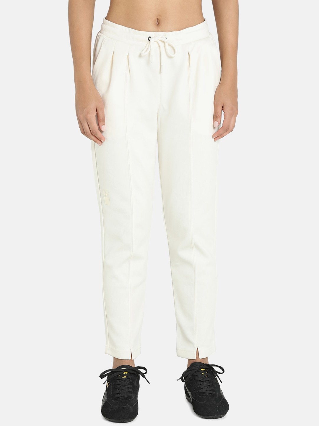 

PUMA Motorsport Women White Solid Cotton Sustainable TrackSustainable Pants
