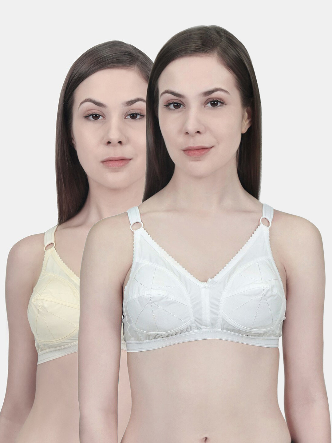 

Innocence Pack of 3 White & Cream-Coloured Bra