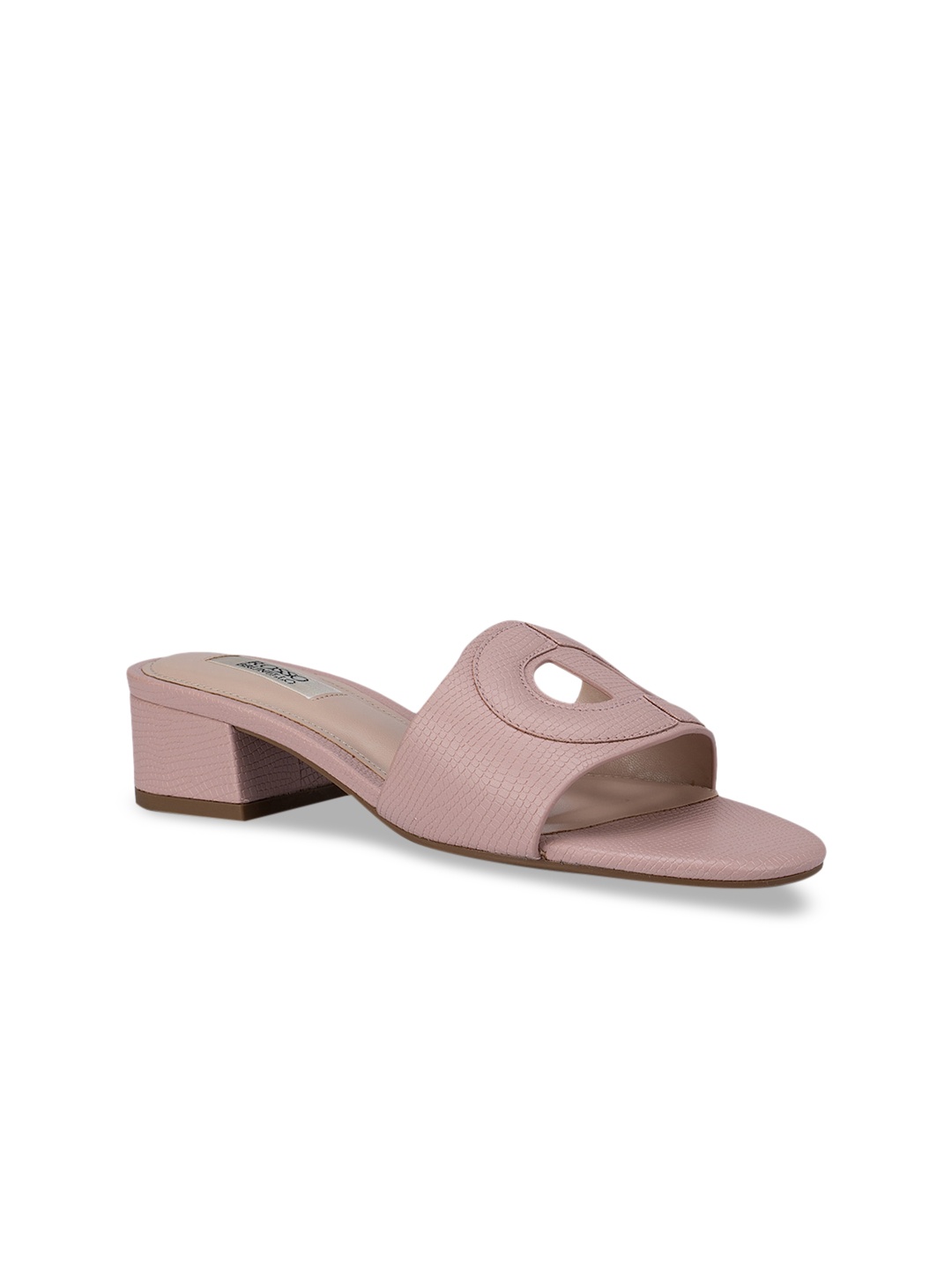 

ROSSO BRUNELLO Pink PU Block Mules