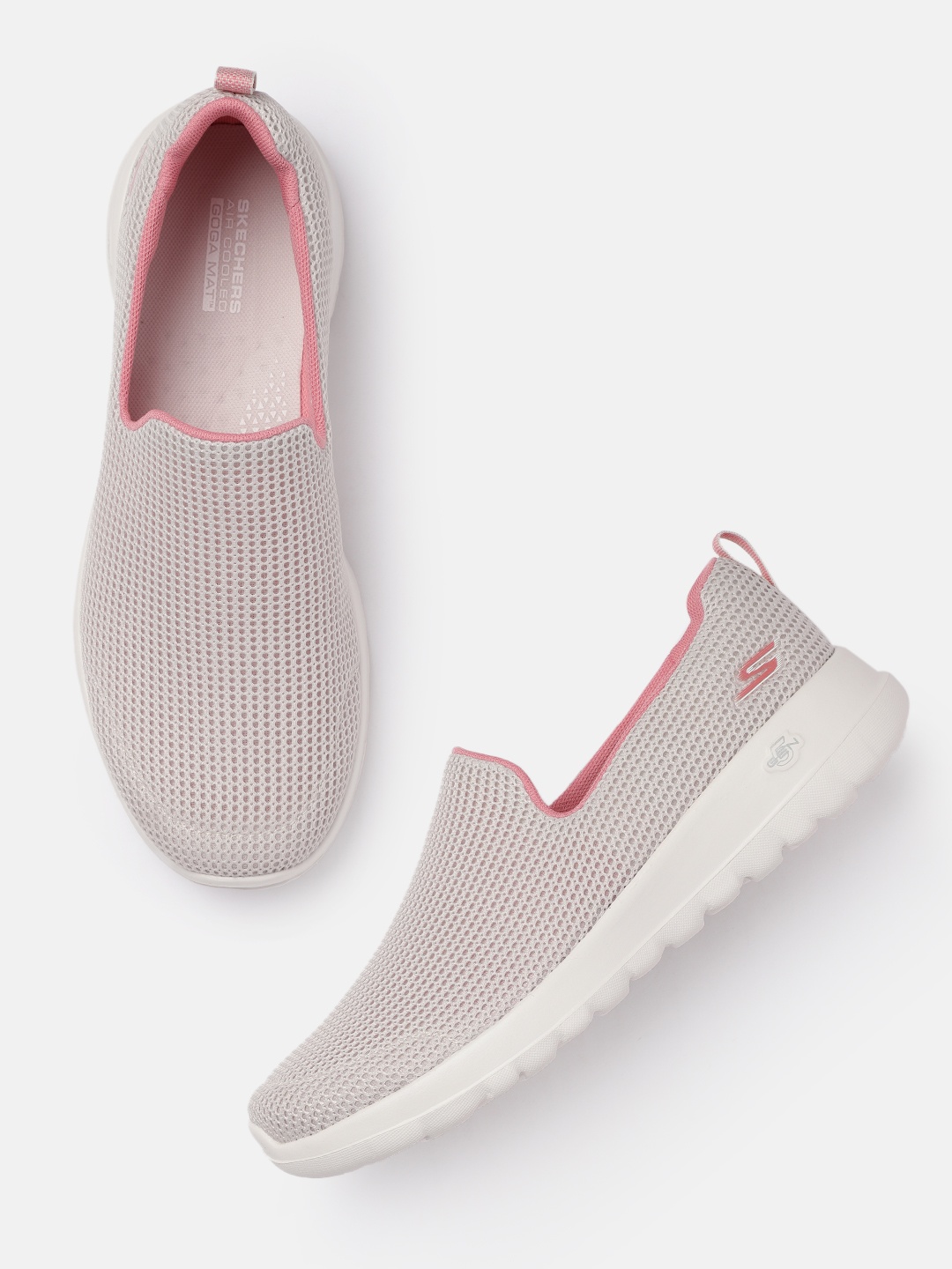 

Skechers Men White & Pink GO WALK JOY-CENTERPIECE Walking Shoes