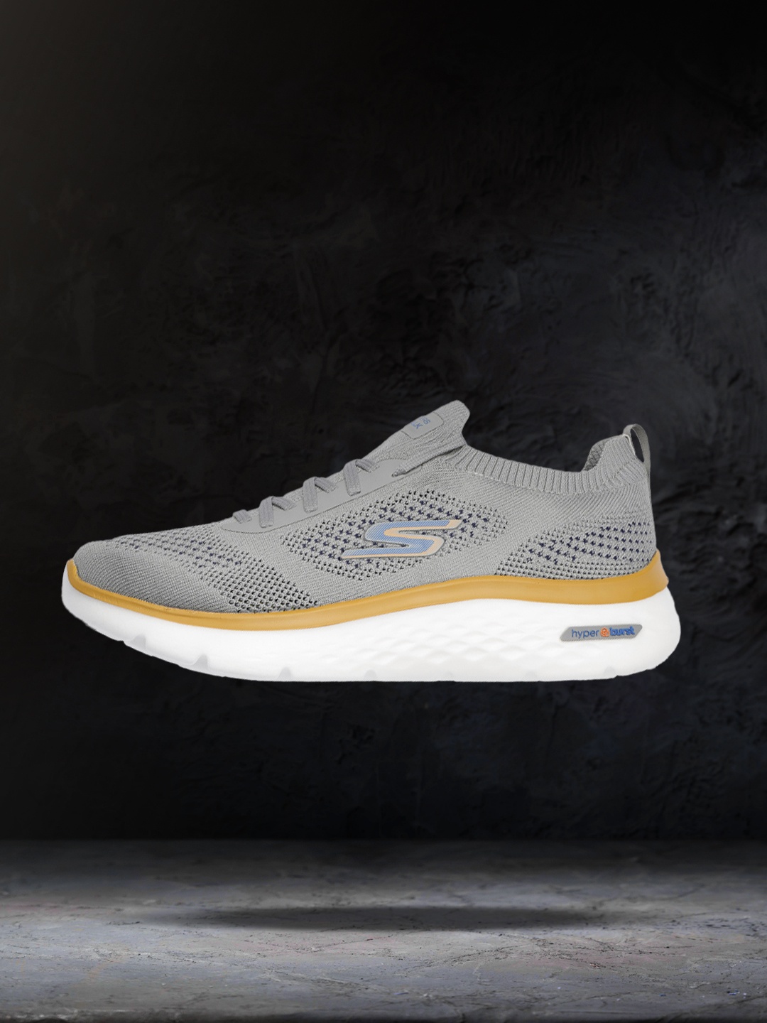 

Skechers Men Grey Go Walk Hyper Burst - Maritime Walking Shoes