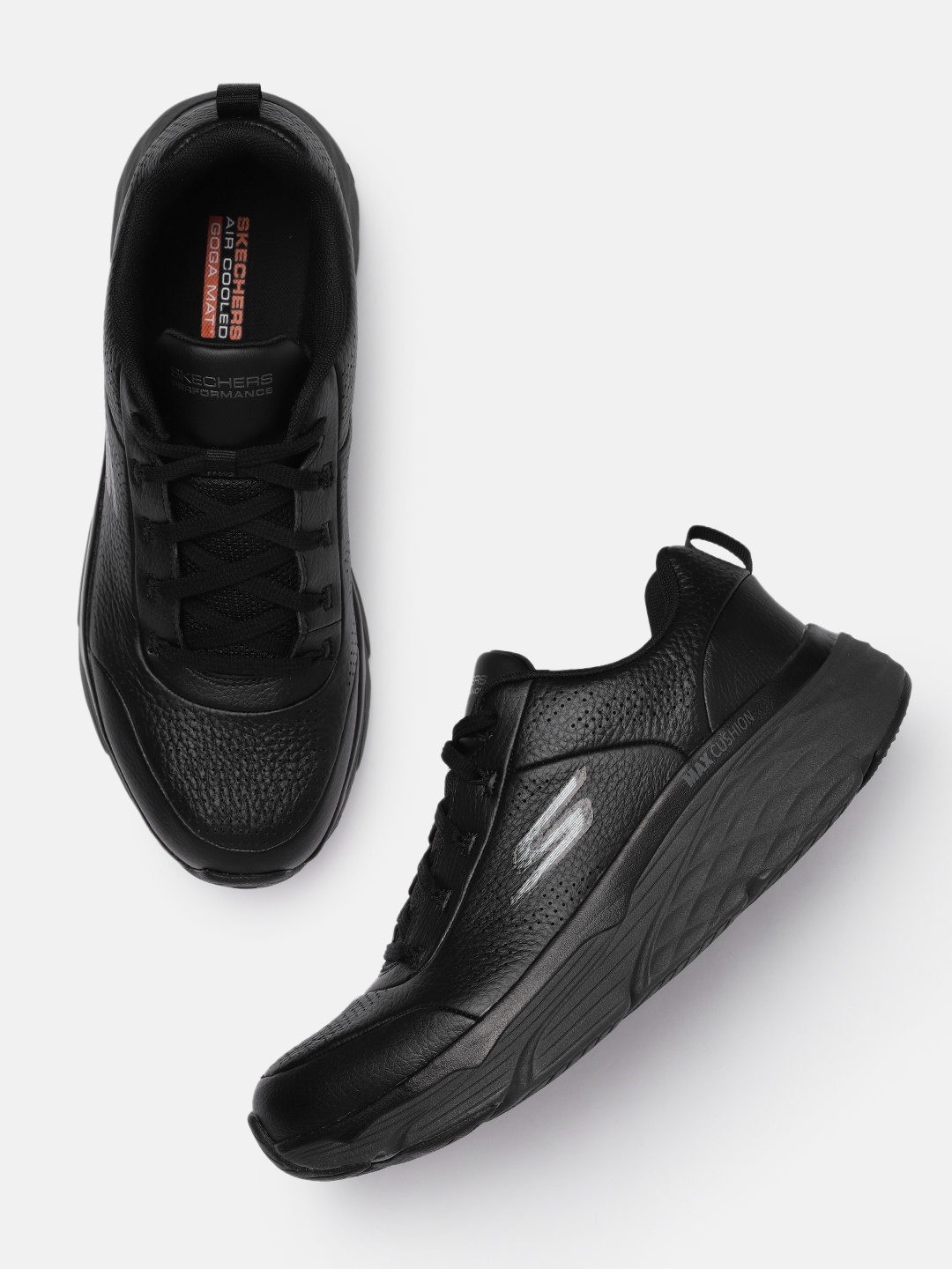 

Skechers Men Black MAX CUSHIONING ELITE-LUCID Running Shoes