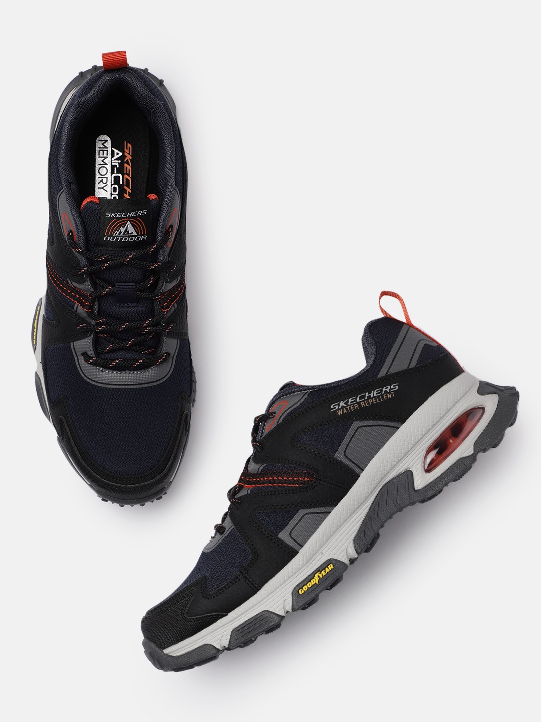 

Skechers Men Navy Blue & Black Air Envoy Vexor Sneakers