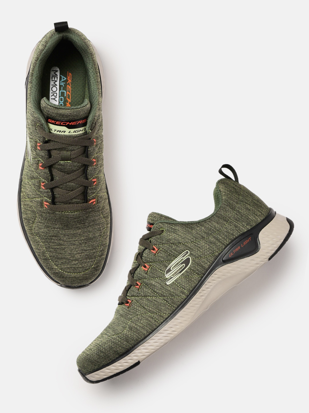 

Skechers Men Olive Green Solar Fuse - Motion Sensor Sneakers