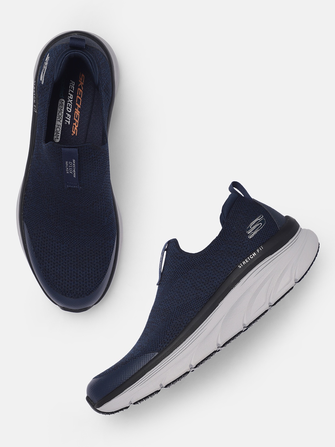 

Skechers Men Navy Blue D'LUX WALKER - QUICK UPGRADE Walking Shoes