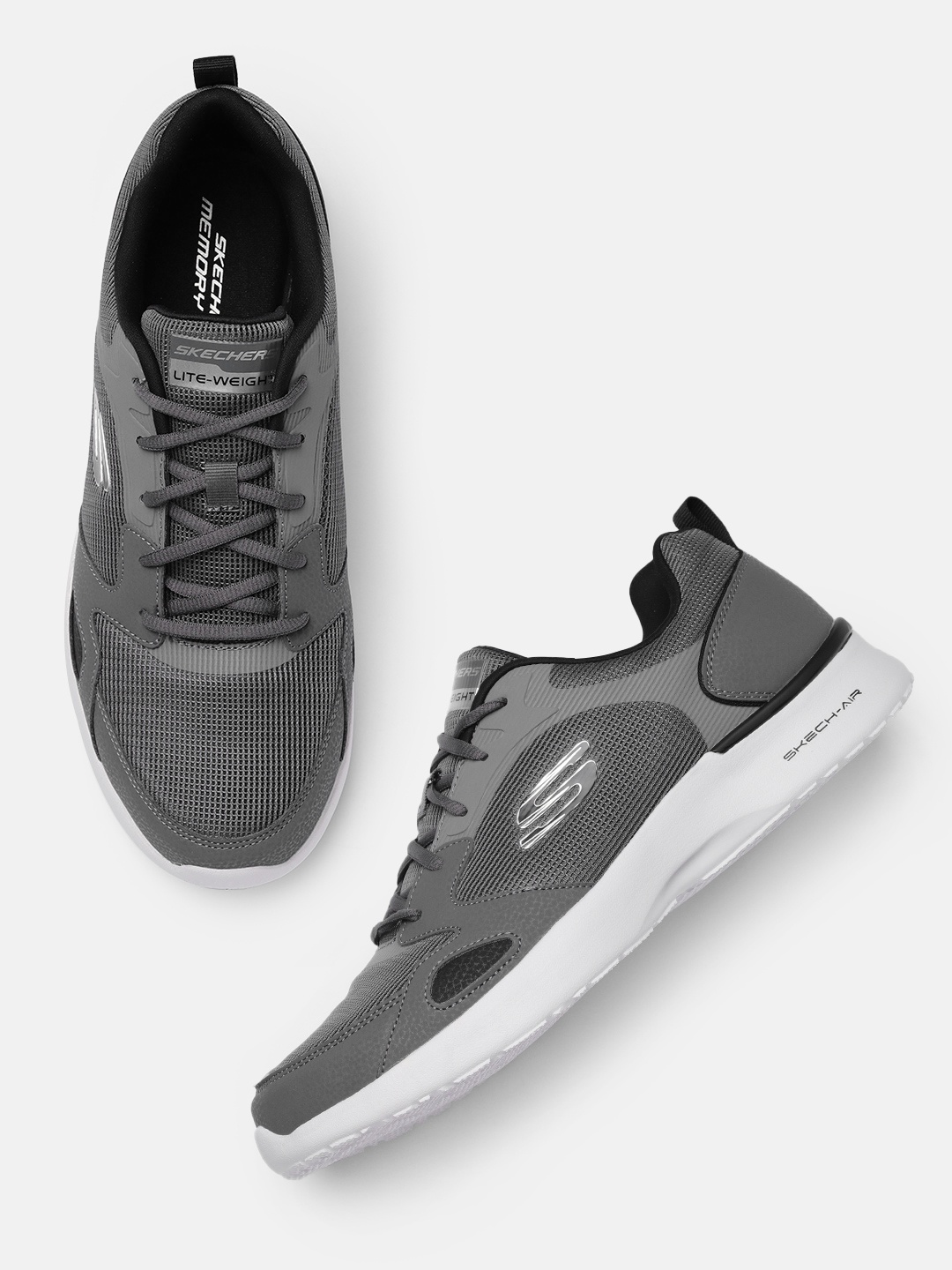 

Skechers Men Charcoal Grey SKECH-AIR DYNAMIGHT - VENTURIK Sneakers