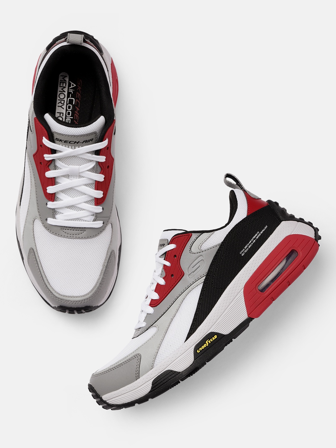 

Skechers Men White SKECH-AIR EXTREME V2 Sneakers