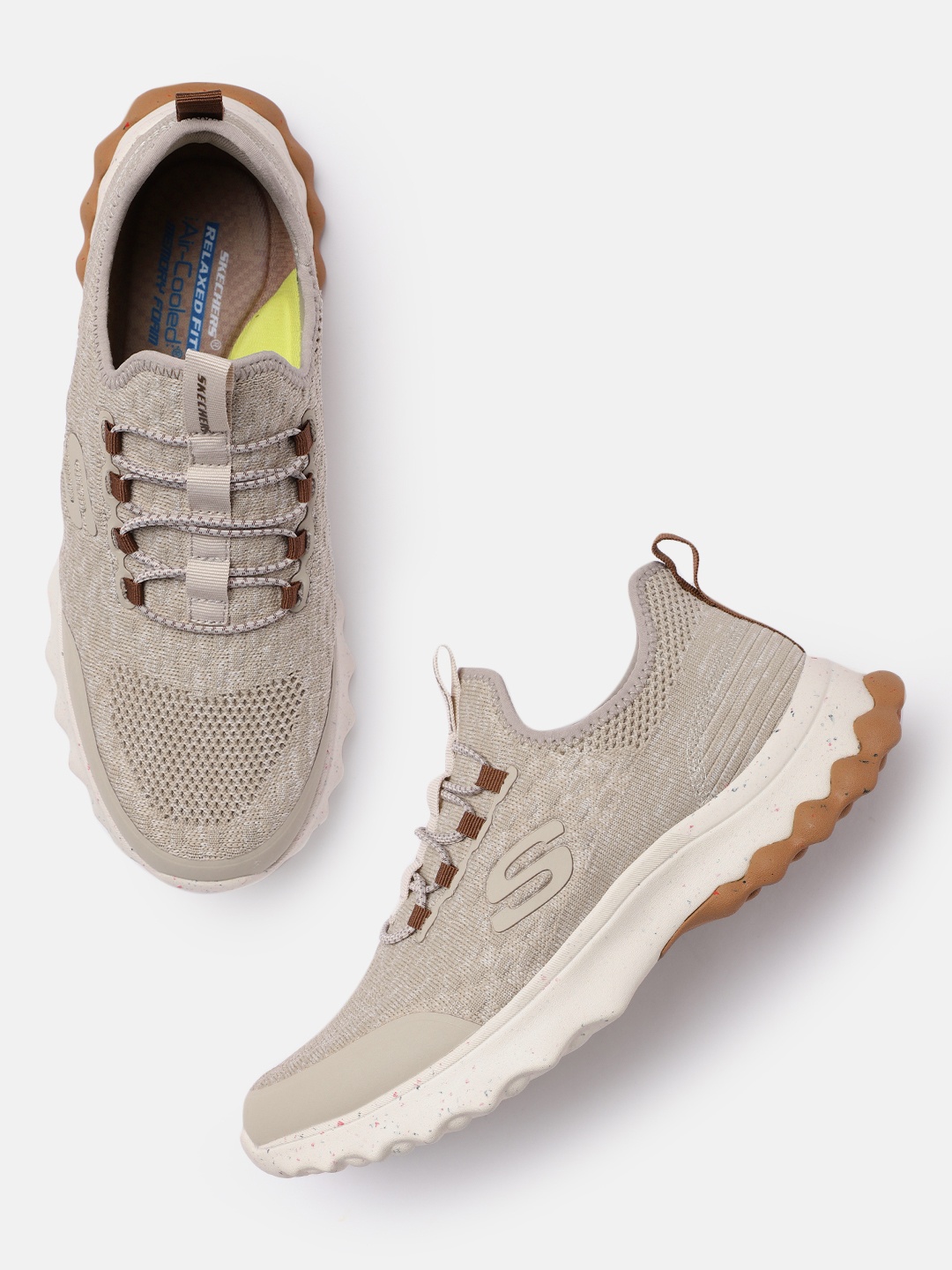 

Skechers Men Taupe Voston Vilafont Sneakers