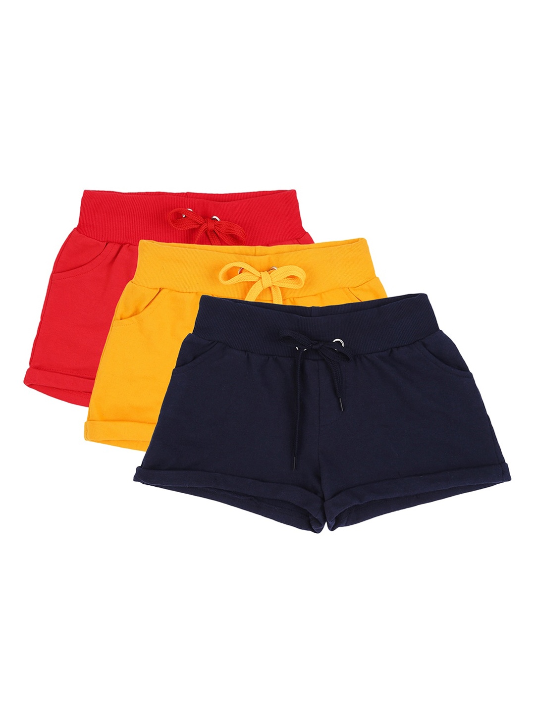 

RAINE AND JAINE Girls Multi Color Set Of 3 Regular Shorts