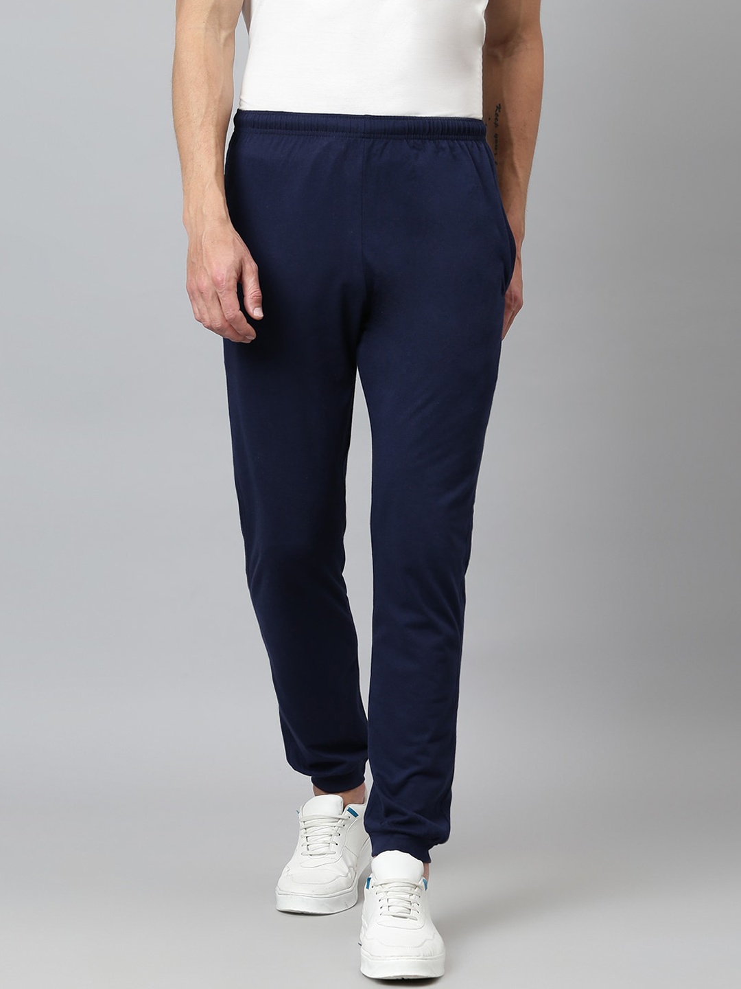 

FLAMBOYANT Men Navy Blue Solid Joggers