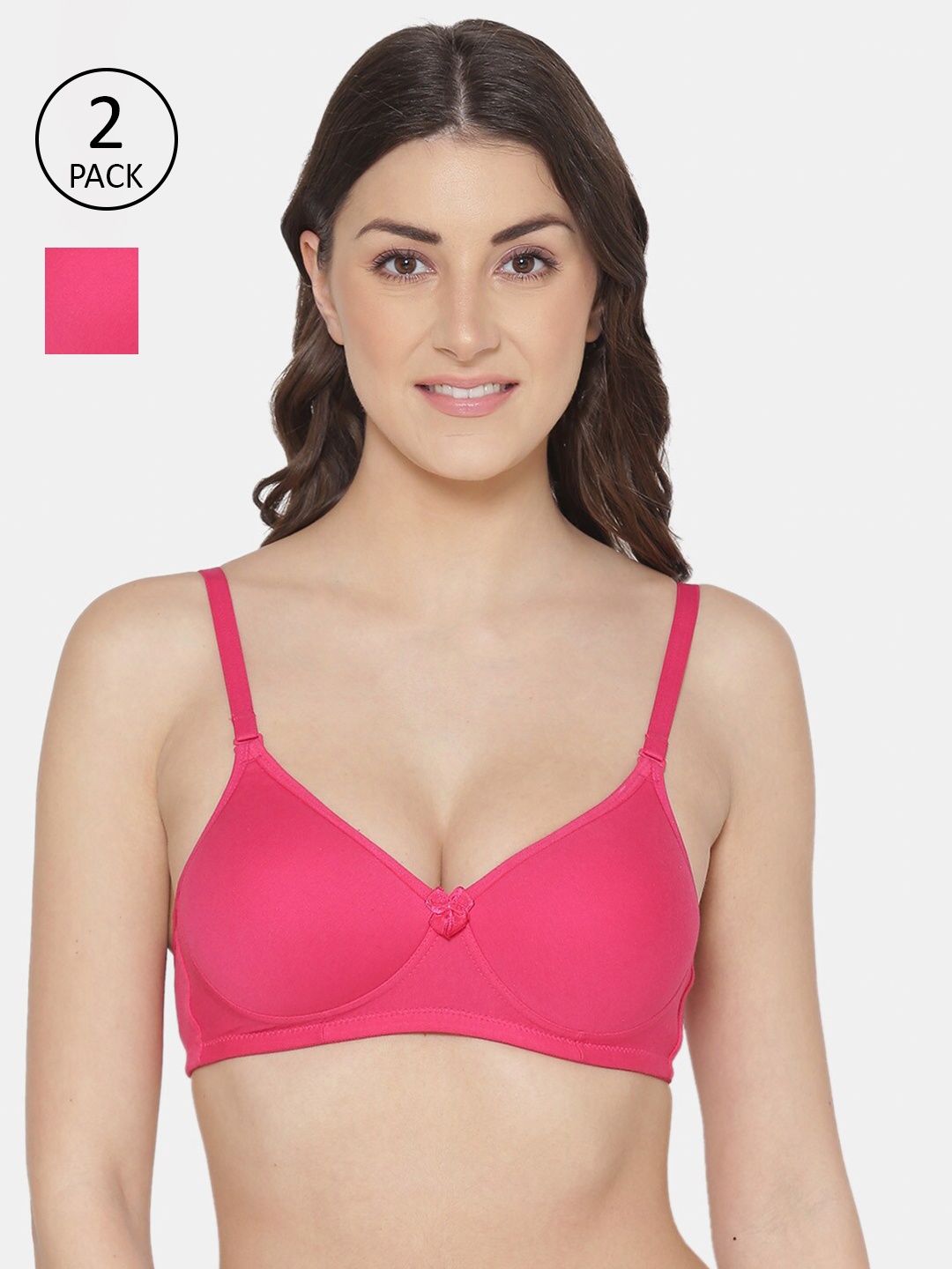 Tweens Pack of 2 Pink Bra Lightly Padded