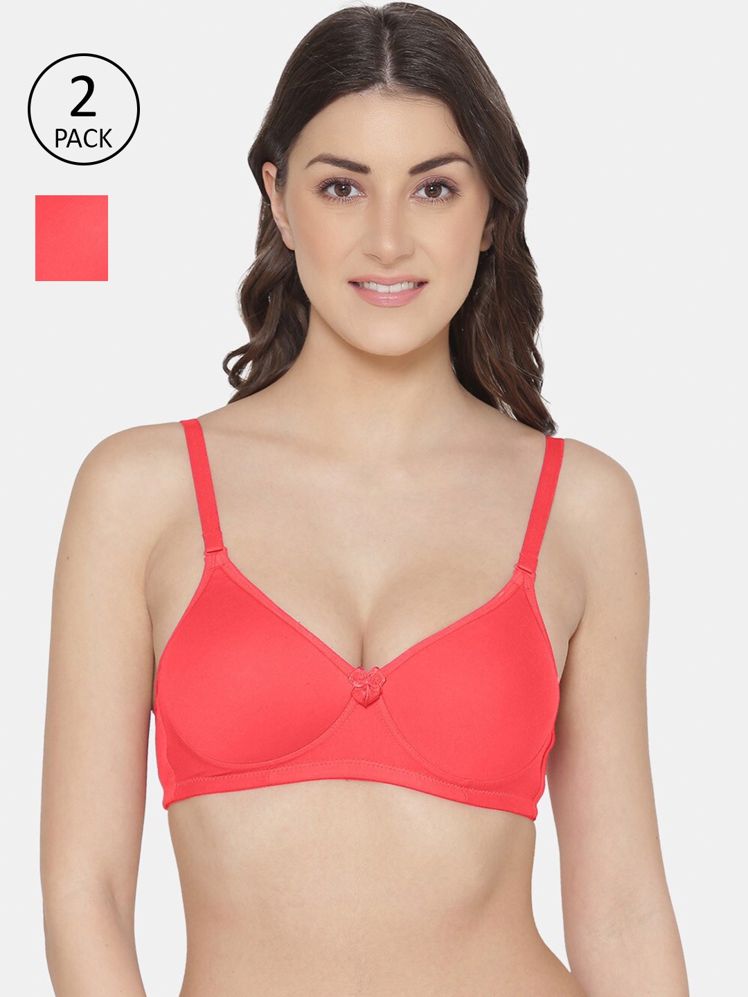 

Tweens Coral Set of 2 Lightly Padded T-Shirt Bra