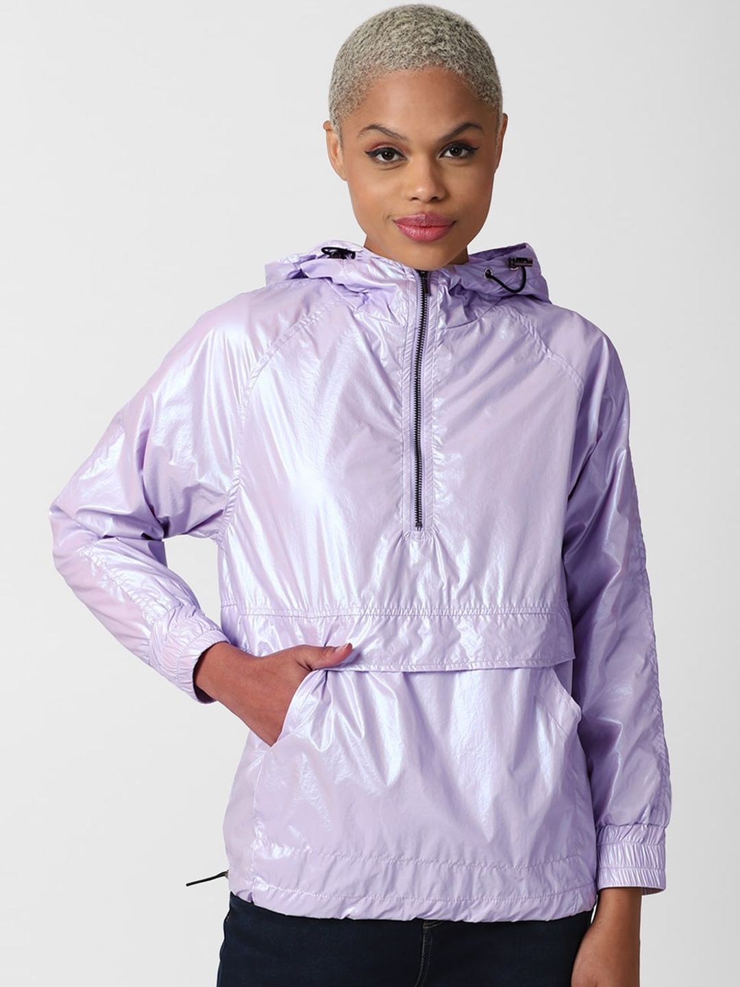 

FOREVER 21 Women Lavender Tailored Jacket